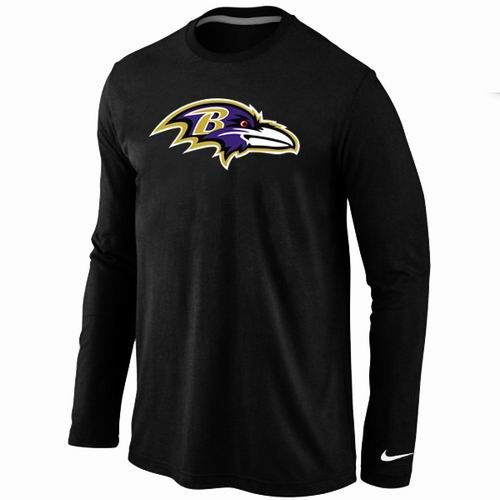 Nike Baltimore Ravens Team Logo Long Sleeve NFL T-Shirt - Black